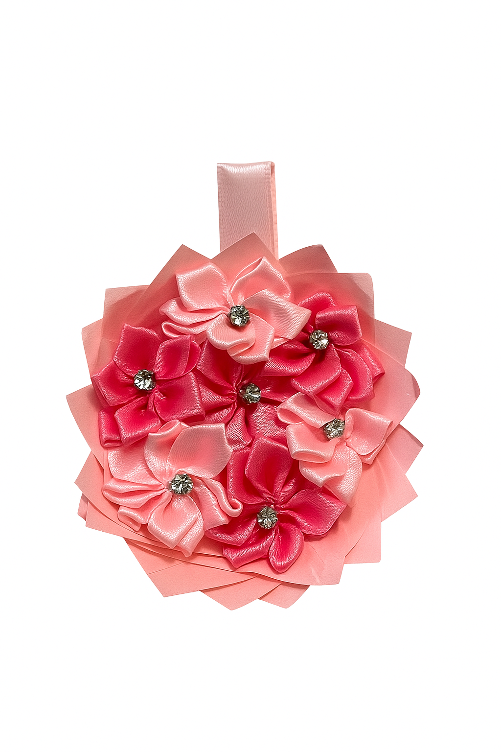 Pink Floral Keychain