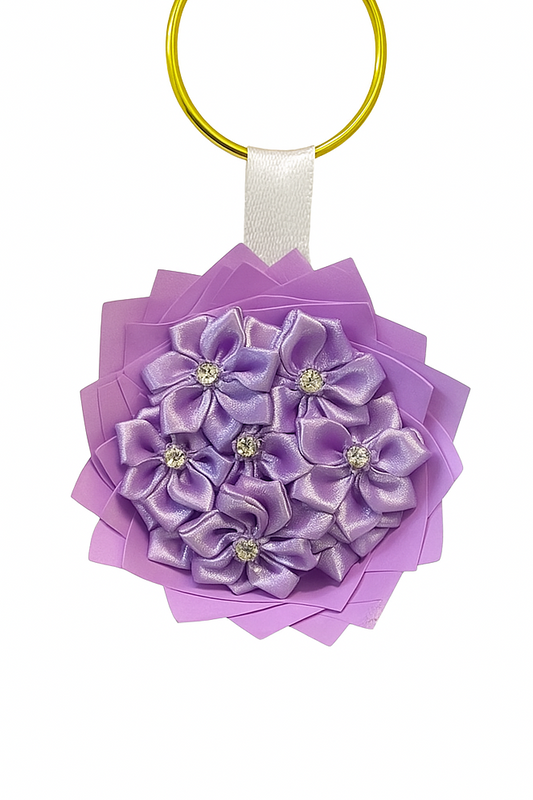 Purple Floral Keychain