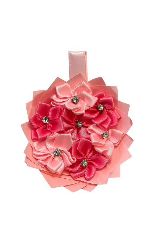 Pink Floral Keychain