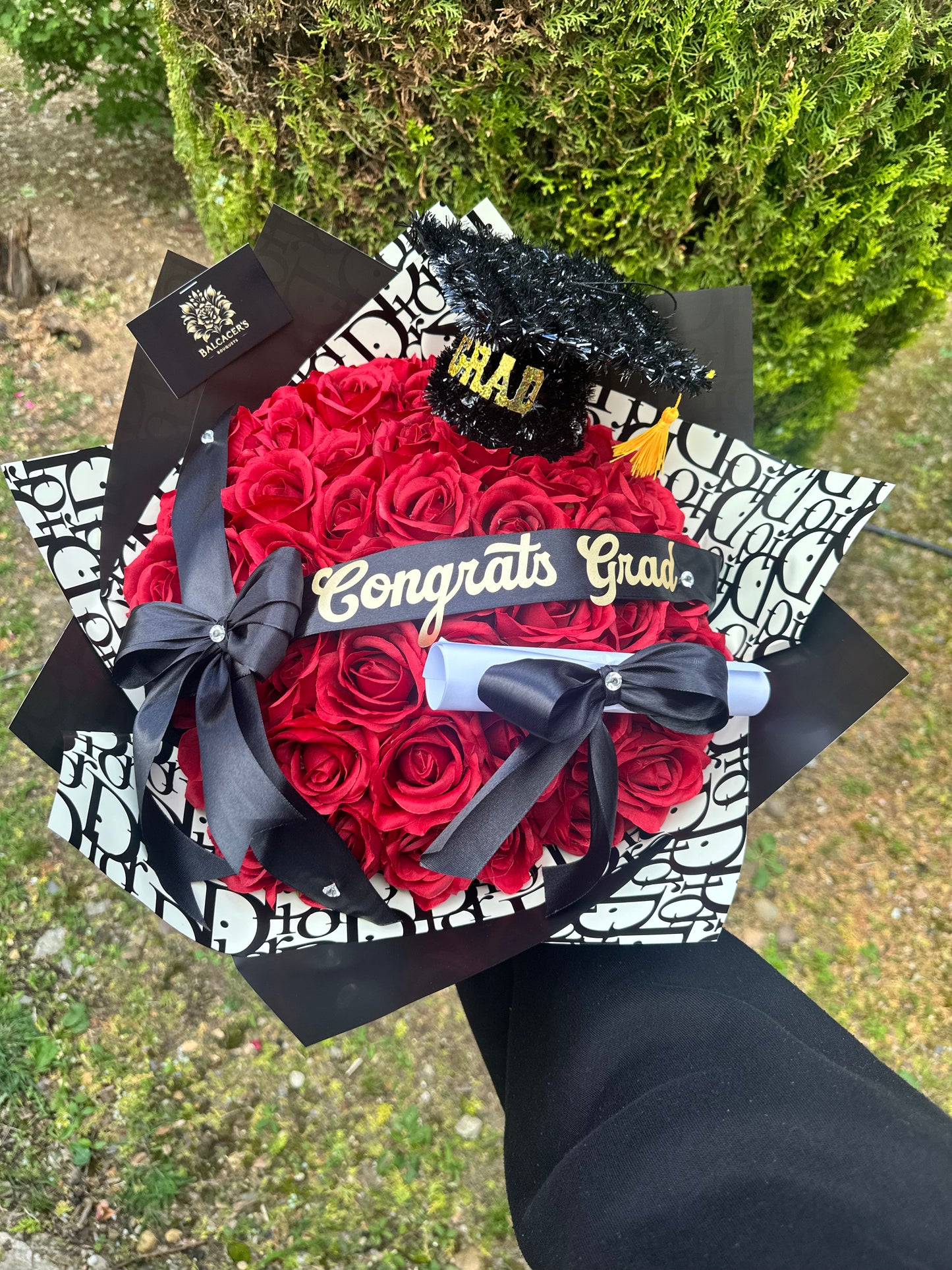 Red Silk Rose Bouquet